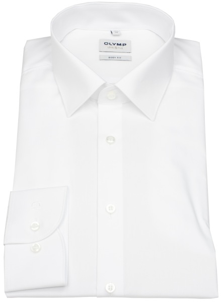 OLYMP Hemd - Level Five Body Fit - weiß - extra langer Arm 69cm