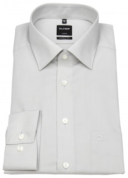 OLYMP Hemd - Luxor Modern Fit - Chambray - hellgrau