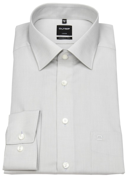 OLYMP Hemd - Luxor Modern Fit - Chambray - hellgrau - ohne OVP