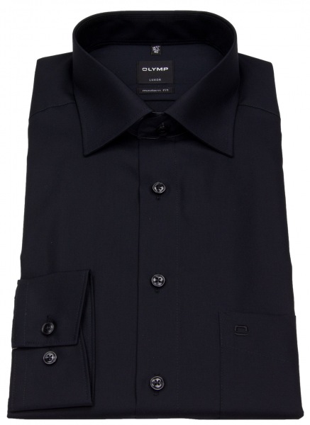 OLYMP Hemd - Luxor  Modern Fit - Kentkragen - schwarz