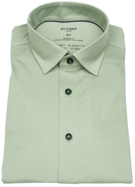 OLYMP Hemd - Modern Fit - 24/7 Flex Jersey - hellgrün - 1202 64 46 