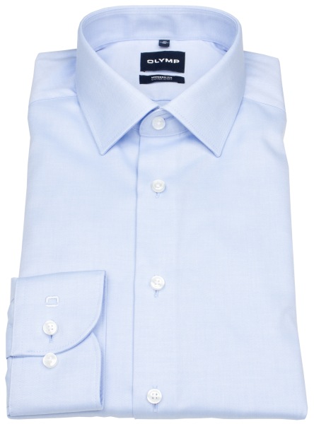 OLYMP Shirt - Modern Fit - Cover Shirt - extra opaque - light blue