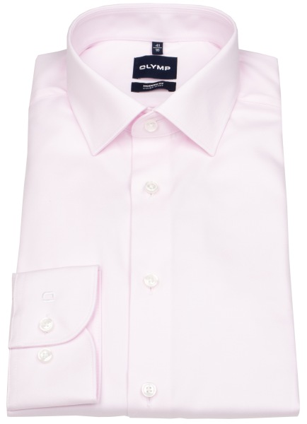 OLYMP Hemd - Modern Fit - Cover Shirt - extra blickdicht - rosé