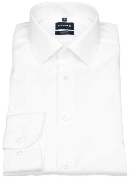 OLYMP Hemd - Modern Fit - Cover Shirt - extra blickdicht - weiß