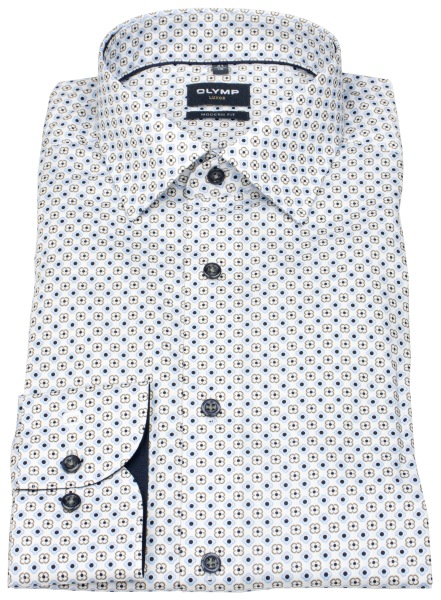 OLYMP Hemd - Modern Fit - floraler Print - mehrfarbig - extra langer 69cm Arm - ohne OVP