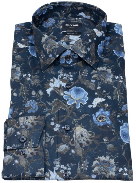 OLYMP Hemd - Modern Fit - New Kent - floraler Print - mehrfarbig - 1248 84 18 