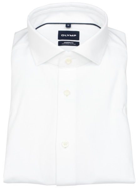 OLYMP Hemd - Modern Fit - Royal Kent - Japanese Knitted - weiß