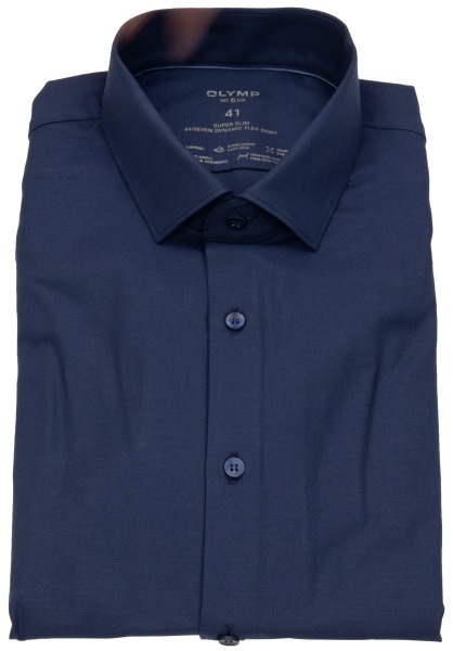OLYMP Hemd - No. 6 Super Slim - 24/7 Climate Control Shirt - dunkelblau - ohne OVP