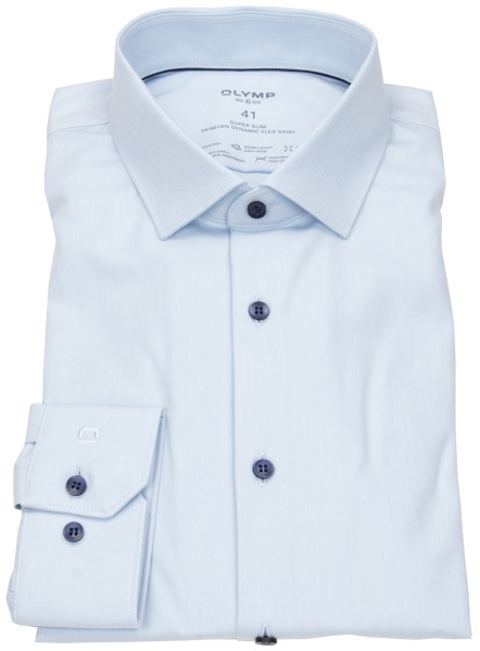 OLYMP Hemd - No. 6 Super Slim - 24/7 Climate Control Shirt - hellblau - ohne OVP