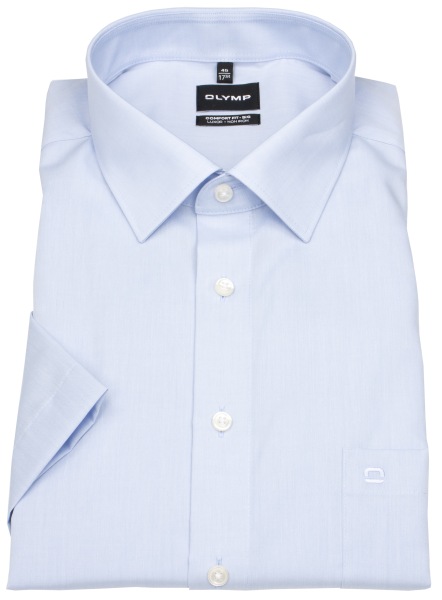 OLYMP Chemise à manches courtes - Comfort Fit BIG - New Kent - Chambray - bleu clair