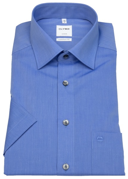 OLYMP Kurzarmhemd - Luxor Comfort Fit - Chambray - blau - ohne OVP - 5131 12 15 