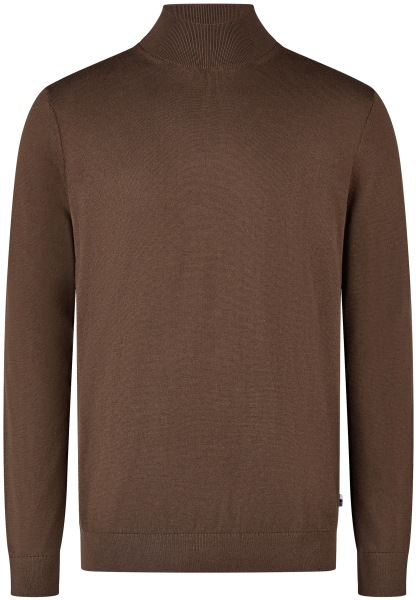 OLYMP Rollkragenpullover - Regular Fit - braun