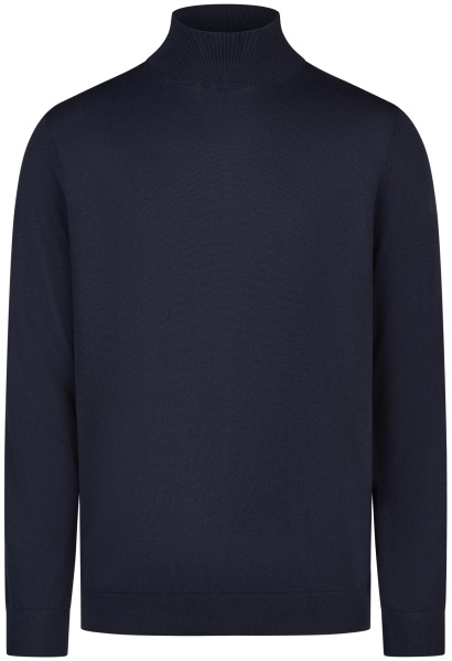 OLYMP Rollkragenpullover - Regular Fit - dunkelblau