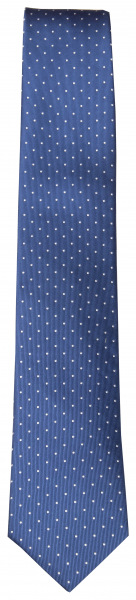 OLYMP Seidenkrawatte - Slim - feine Punkte - blau