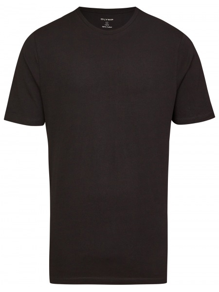 OLYMP T-Shirt Doppelpack - Modern Fit - Rundhals - schwarz