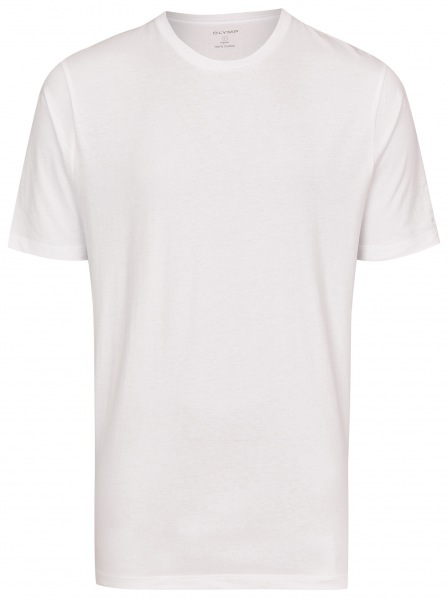OLYMP T-Shirt Doppelpack - Modern Fit - Rundhals - weiß