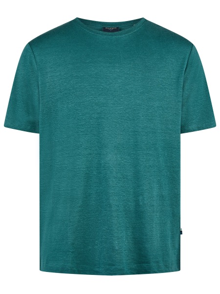 OLYMP T-shirt - Regular Fit - Crew Neck - Linen - Green