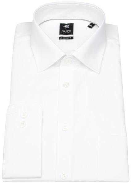 Pure Hemd - Modern Fit - Kentkragen - weiß - ohne OVP