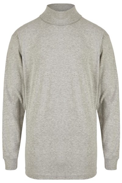 Ragman Rollkragenshirt - Longsleeve - grau
