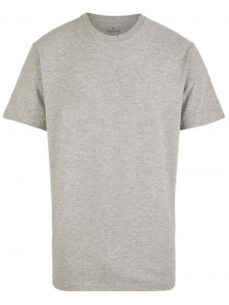 Ragman T-Shirt Doppelpack - Rundhals - grau