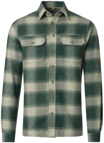Redmond Flanellhemd - Casual Fit - Overshirt - grün