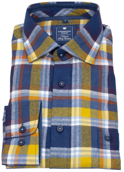 Redmond Flanellhemd - Comfort Fit - kariert - mehrfarbig