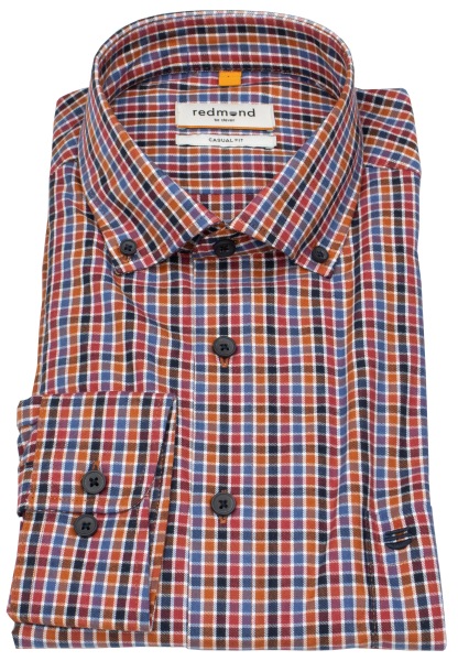 Redmond Shirt - Casual Fit - Button-Down Collar - checked - red