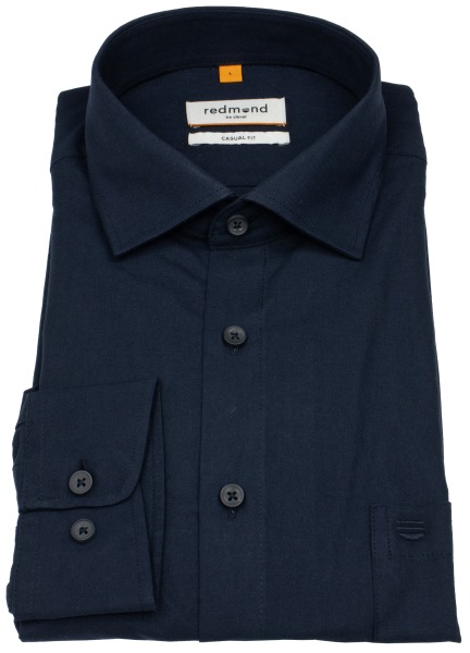 Redmond Shirt - Casual Fit - Kent Collar - dark blue
