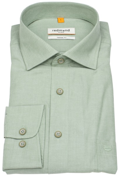 Redmond Hemd - Casual Fit - Kentkragen - grün