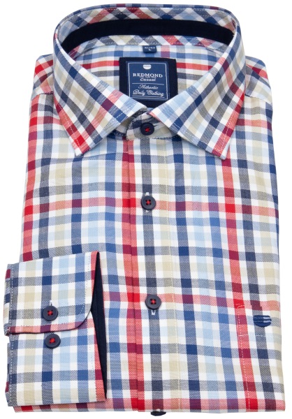 Redmond Hemd - Comfort Fit - kariert - rot - ohne OVP