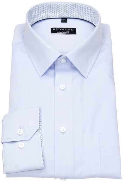 Redmond Hemd - Comfort Fit - Kentkragen - Twill - Patch - hellblau - ohne OVP - 241720100 10 