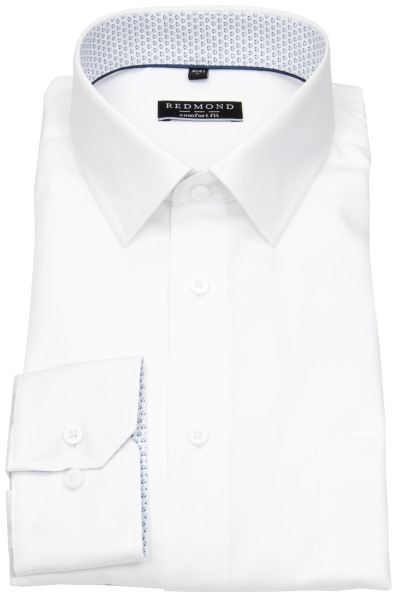 Redmond Hemd - Comfort Fit - Kentkragen - Twill - Patch - weiß - ohne OVP - 241720100 0 