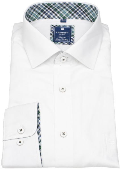 Redmond Hemd - Comfort Fit - Kentkragen - Twill - weiß - 252000111 000 