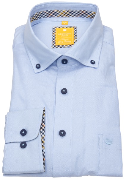 Redmond Hemd - Modern Fit - Button Down Kragen - Casual - hellblau - ohne OVP - 251055110 10 