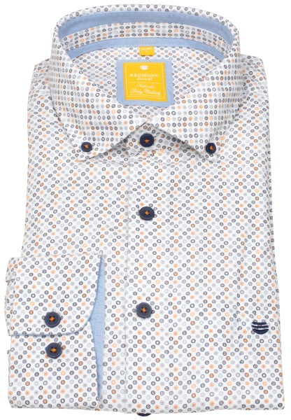 Redmond Hemd - Modern Fit - Button Down Kragen - Print - orange - ohne OVP