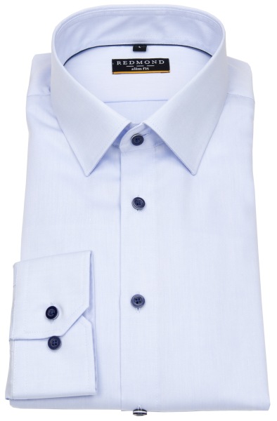 Redmond Hemd - Slim Fit - Kentkragen - Twill - Kontrastknöpfe - hellblau - ohne OVP - 231700130 10 