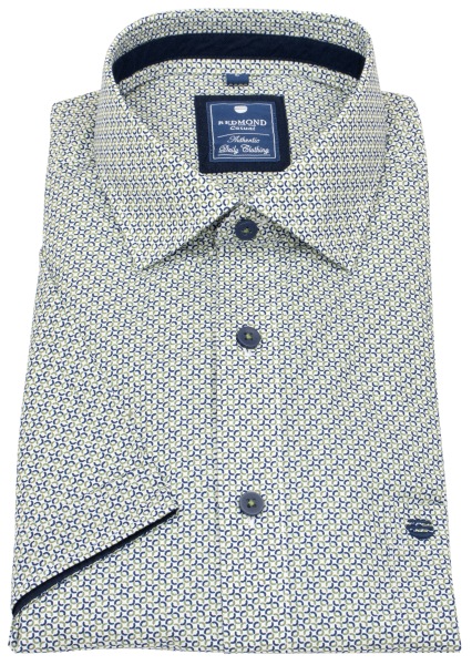 Redmond Kurzarmhemd - Comfort Fit - blau / grün - ohne OVP - 251065999 200 