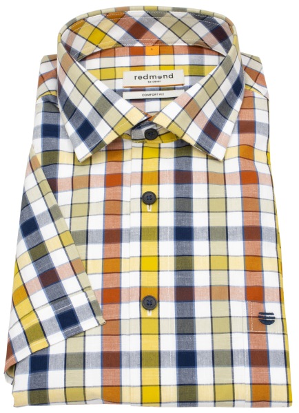 Redmond Kurzarmhemd - Comfort Fit - kariert - mehrfarbig
