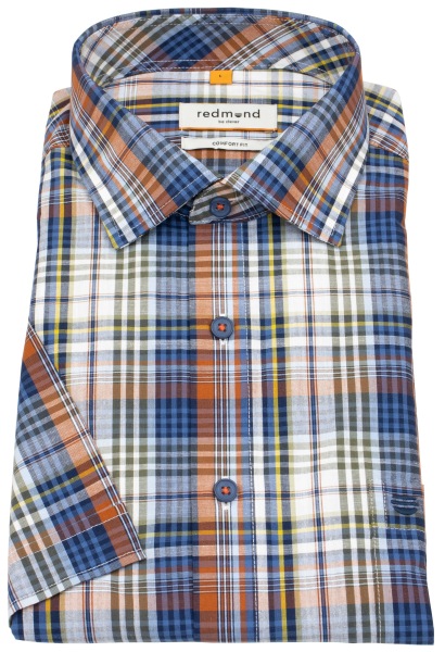 Redmond Kurzarmhemd - Comfort Fit - kariert - mehrfarbig