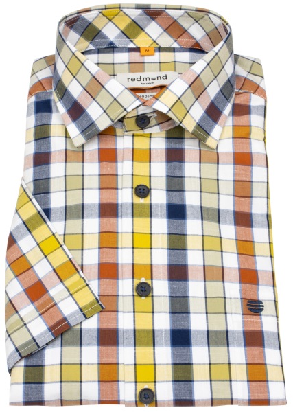 Redmond Kurzarmhemd - Modern Fit - kariert - mehrfarbig