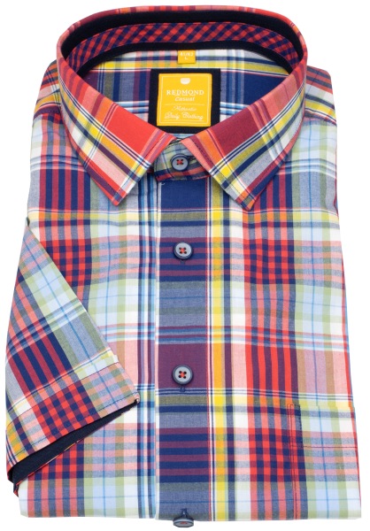 Redmond Kurzarmhemd - Modern Fit - kariert - mehrfarbig - ohne OVP - 241405990 50 
