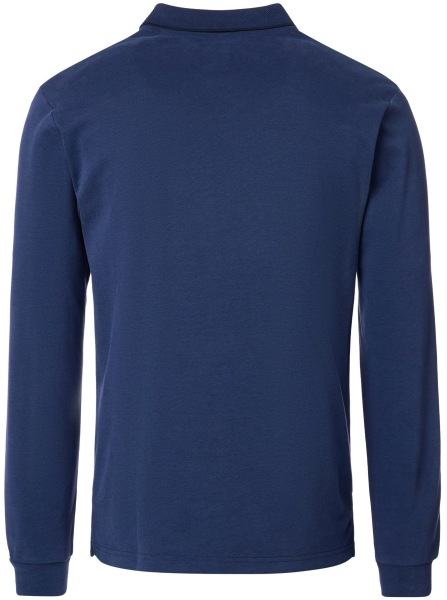 Redmond Poloshirt - Regular Fit - Langarm - Wash and Wear - blau