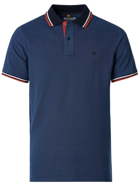 Redmond Poloshirt - Regular Fit - Piqué - Kontrastkragen - blau