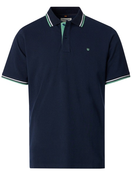 Redmond Poloshirt - Regular Fit - Piqué - Kontrastkragen - dunkelblau