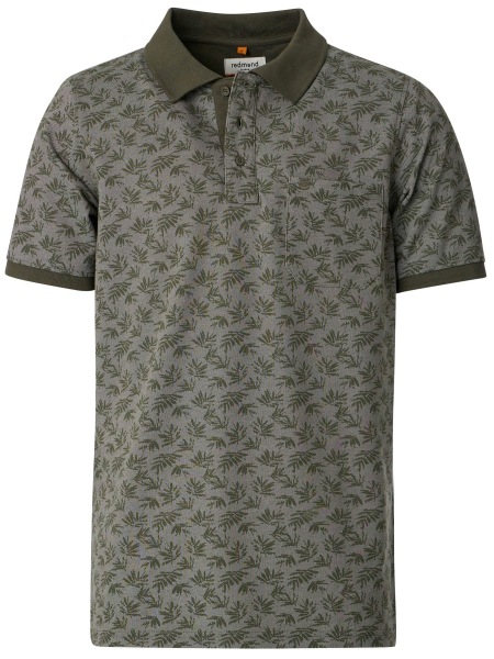 Redmond Poloshirt - Regular Fit - Piqué - Print - grün