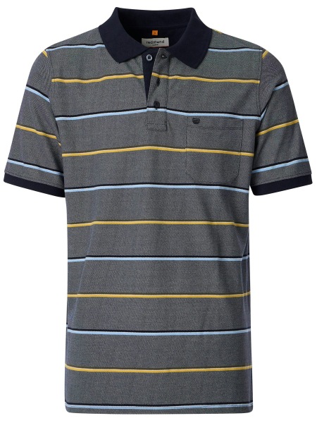 Redmond Poloshirt - Regular Fit - Piqué - Streifen - blau