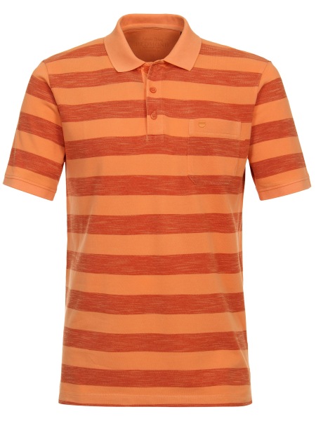Redmond Poloshirt - Regular Fit - Piqué - Streifen - orange