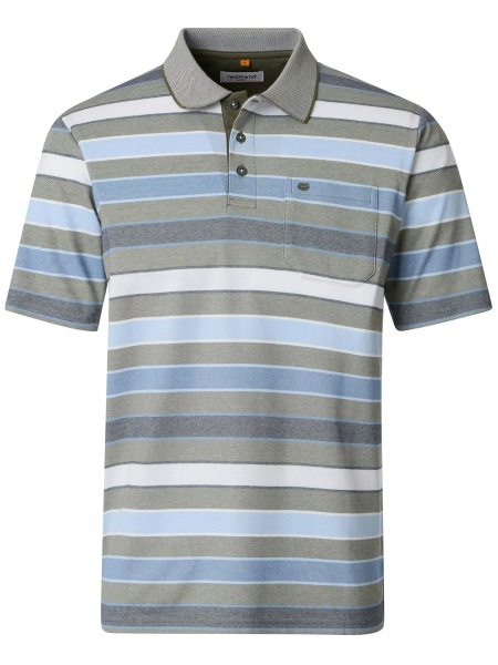 Redmond Poloshirt - Regular Fit - Streifen - grün