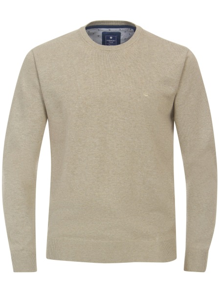 Redmond Pullover - Rundhals-Ausschnitt - beige