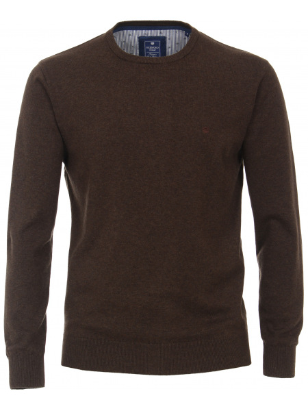 Redmond Pullover - Rundhals-Ausschnitt - braun
